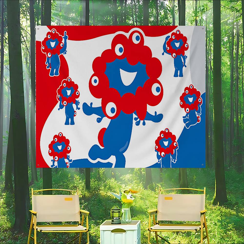 Commercial Printing Companies Usa - Рекламный флаг Myaku Myaku Blue Mascot